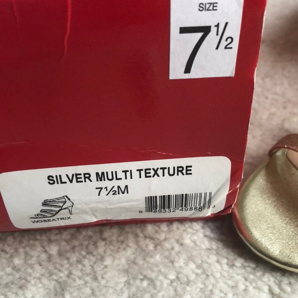 Guess Silver and Gold Multi Textured Heels. - Picture 6 of 6